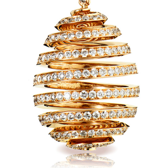 Fabergé oeuf spirale en or et diamant