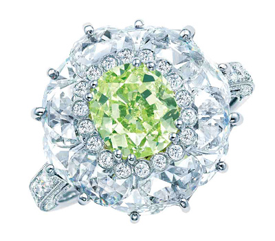 Bague Tiffany and co Diamant vert