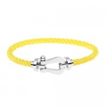 Bracelet Force 10 or blanc et câble jaune