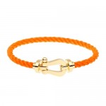 Bracelet Force 10 or jaune et câble orange