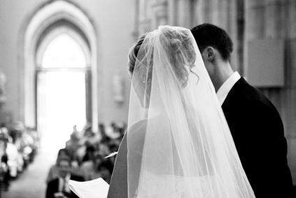 Mariage célébré dans une église