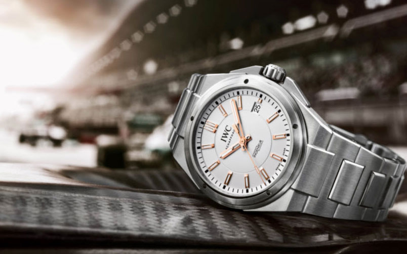 IWC Ingenieur Automatic cadran blanc aiguile or rose