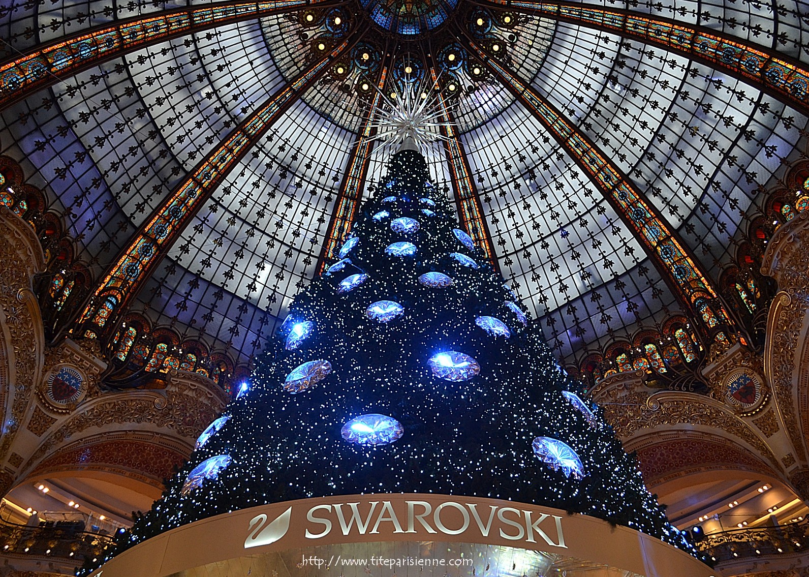 Sapin de Noël Swarovski Les Galleries Lafayette