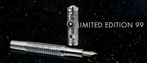 Stylo plume en or blanc Albert Einstein Edition 99 par MontBlanc