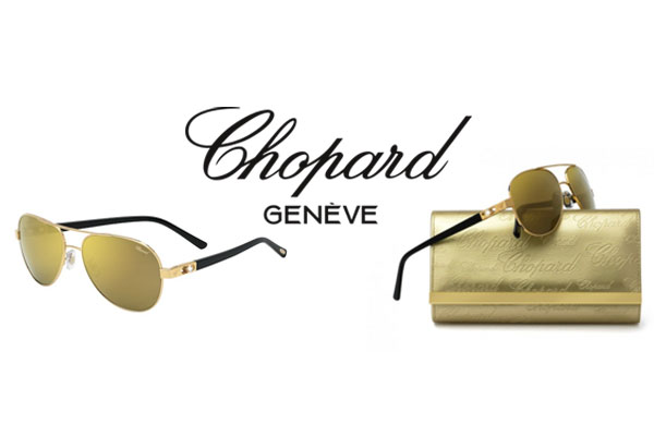 Les lunettes de soleil Chopard en or 23 carats